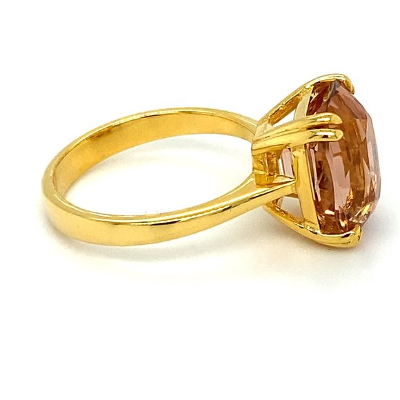 Orange Tourmaline 8.31ct Solid 14K Gold Ring - Picture 3 of 6
